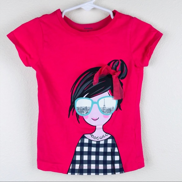 Carter's Other - Carters girls pink girl w/bun t-shirt Size 3T